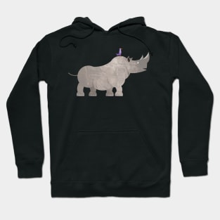 Animals in the nursery - rhino with a little friend Hoodie